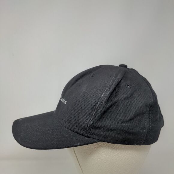 GE Plastics Snapback Hat Black One Size Adjustable Embroidered 6 Panel - Picture 3 of 6